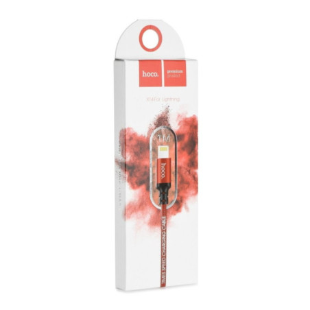 Cable USB A to Lightning Hoco 1 m 4 black red