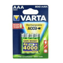 VARTA rechargeable battery R3 800 mAh (AAA) ready to use 4 pcs