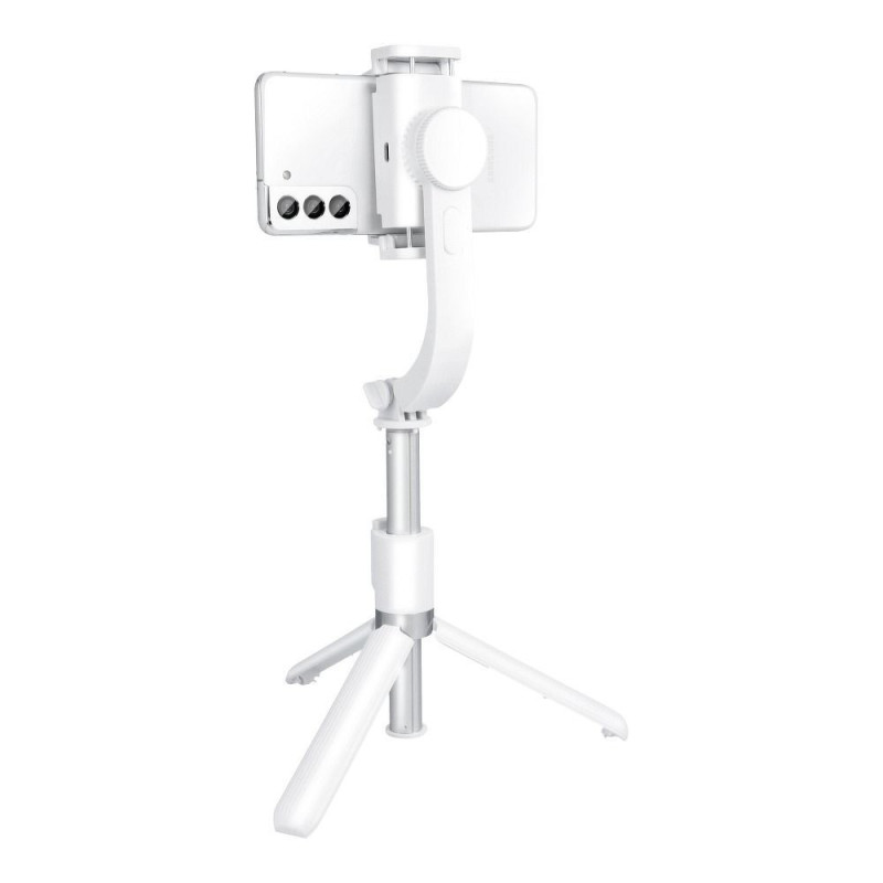 Selfie stick with wireless remote control tripod with stabilizer GIMBAL SSTR-L08 white
