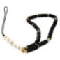 GUESS phone strap GUSTPEARK (Heishi Beads) black GUESS phone strap GUSTPEARK (Heishi Beads) black