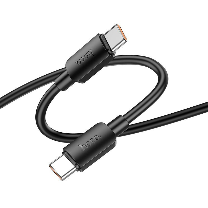 Cable USB C to USB C Hoco PD 6A 100W 1 m X96 black Cable USB C to USB C Hoco PD 6A 100W 1 m X96 black