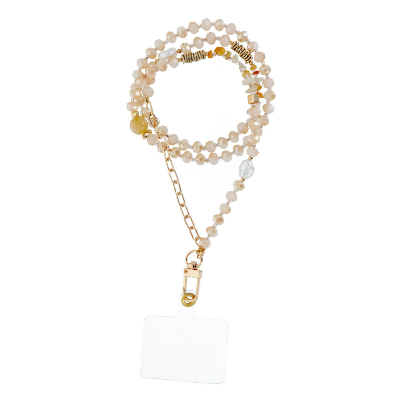 STONE Phone lanyard, Phone pendant / cord length 82cm (41cm in the loop) / on neck - orange STONE Phone lanyard, Phone pendant / cord length 82cm (41cm in the loop) / on neck - orange