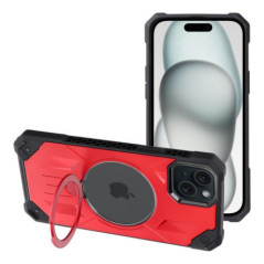 ARMOR MAG COVER case compatible with MagSafe for IPHONE 15 Plus red
