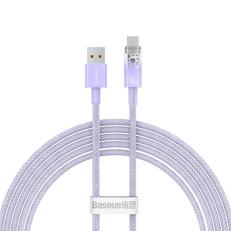 BASEUS cable USB A to Type C PD 100W Explorer CATS010505 2 m purple BASEUS cable USB A to Type C PD 100W Explorer CATS010505 2 m purple