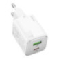 Phone charger Hoco USB A + USB C QC3.0 PD 3A 20W N41 white