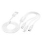 Cable 3in1 USB A to Lightning / Micro USB / USB C Hoco 2A 1 m X74 white