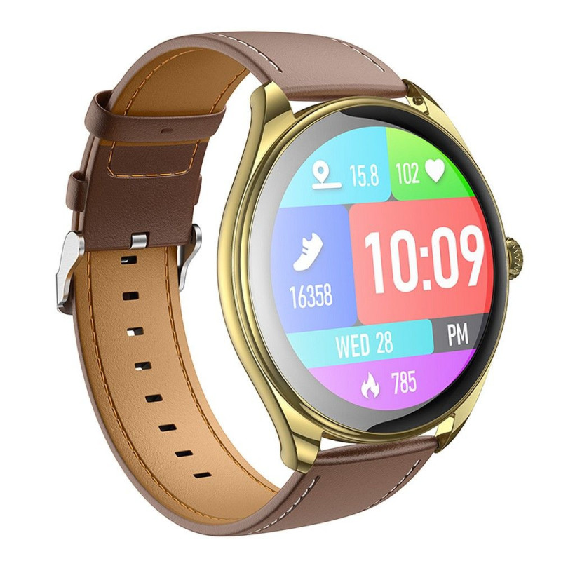 Smartwatch Hoco 1,43" AMOLED with call function Y22 champagne gold