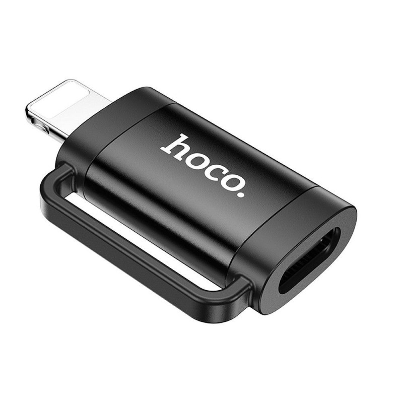 Adapter OTG Lightning to USB C Hoco 2A UA31B black Adapter OTG Lightning to USB C Hoco 2A UA31B black