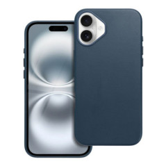 LEATHER MAG COVER case for IPHONE 16 Plus indigo blue