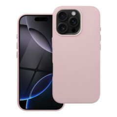 LEATHER MAG COVER case for IPHONE 16 Pro sand pink