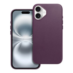 LEATHER MAG COVER case for IPHONE 16 Plus dark violet