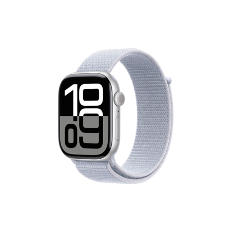 Watch Apple Watch Series 10 GPS 46mm Silver Aluminium Case with Sport Loop - Blue Cloud