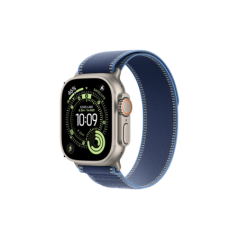 Watch Apple Watch Ultra 3 (2025) 5G 49mm Natural Titanium Case with Trail Loop M/L - Blue/Bright Blue