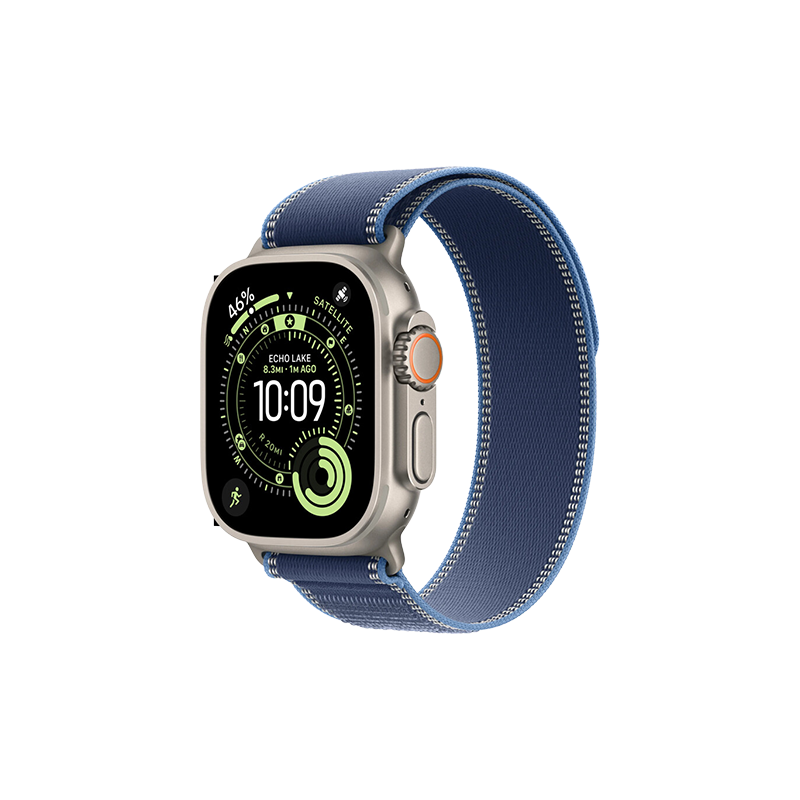 Watch Apple Watch Ultra 3 (2025) 5G 49mm Natural Titanium Case with Trail Loop M/L - Blue/Bright Blue
