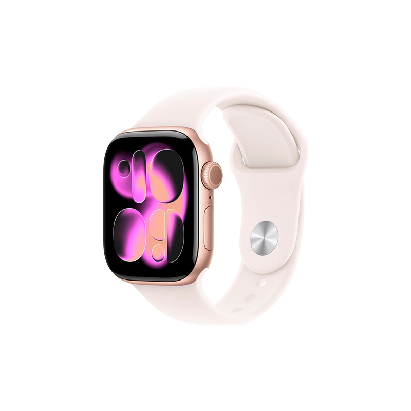 Watch Apple Watch Series 11 (2025) GPS 42mm Rose Gold Aluminium Case with Sport Band S/M - Light Blush