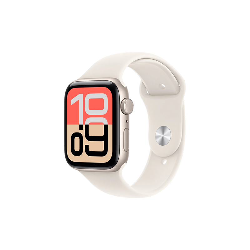 Watch Apple Watch SE 3 (2025) GPS 44mm Starlight Aluminium Case with Sport Band M/L - Starlight