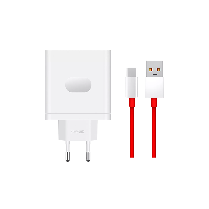 OnePlus 100W USB-A SuperVooc  Adapter + Cable - White