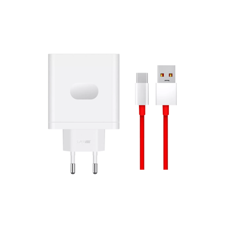 OnePlus 100W USB-A SuperVooc  Adapter + Cable - White