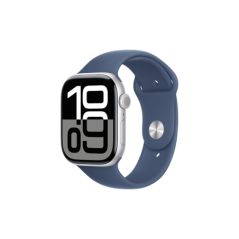 Watch Apple Watch Series 10 GPS 46mm Silver Aluminium Case with Sport Band M/L - Denim