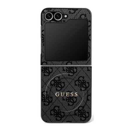 GUESS case for SAMSUNG Z Flip7 compatible with MagSafe GUHMZF7P4MSEGCK (Magnetic 4G PU W/ Classic) black