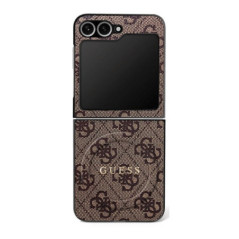 GUESS case for SAMSUNG Z Flip7 compatible with MagSafe GUHMZF7P4MSEGCW (Magnetic 4G PU W/ Classic) brown