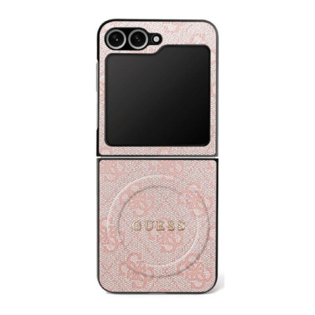 GUESS case for SAMSUNG Z Flip7 compatible with MagSafe GUHMZF7P4MSEGCP (Magnetic 4G PU W/ Classic) pink