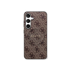 GUESS case for SAMSUNG S25 FE compatible with MagSafe GUHMS25FEG4GFRW (Ring Classic Logo) brown