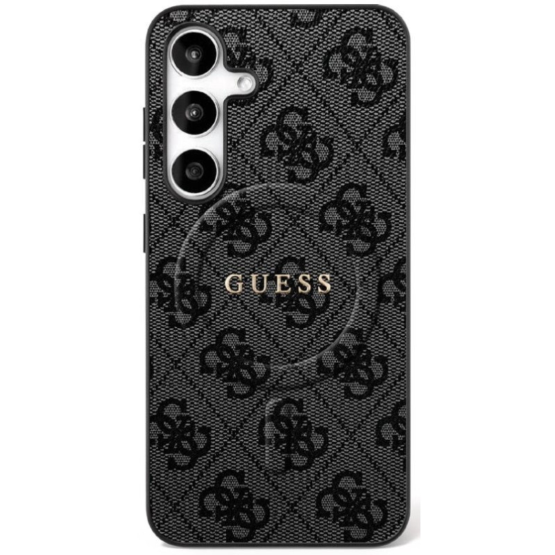 GUESS case for SAMSUNG S25 FE compatible with MagSafe GUHMS25FEG4GFRK (Ring Classic Logo) black