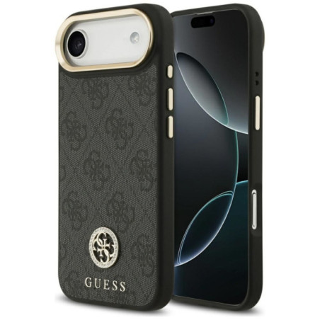 GUESS case for IPHONE 17 Air compatible with MagSafe GUHMP17MP4GRMDEK (PU W/ 4G Strass Logo) black