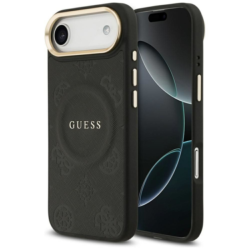 GUESS case for IPHONE 17 Air compatible with MagSafe GUHMP17MPSAMSECK (PU W/ Peony Hot Stamp) black GUESS case for IPHONE 17 Air compatible with MagSafe GUHMP17MPSAMSECK (PU W/ Peony Hot Stamp) black