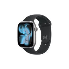 Watch Apple Watch Series 11 (2025) GPS 46mm Space Grey Aluminium Case with Sport Band S/M - Black