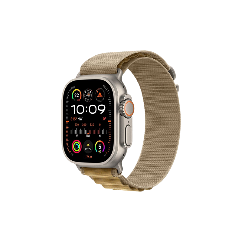 Watch Apple Watch Ultra 2 (2024) LTE 49mm Natural Titanium Case with Alpine Loop M - Almond