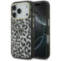 GUESS case for IPHONE 17 Pro Max compatible with MagSafe GUHMP17XHLEGTGLK (PC TPU W/ Leopard Glitter) black
