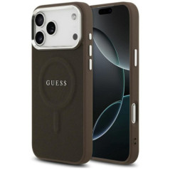 GUESS case for IPHONE 17 Pro Max compatible with MagSafe GUHMP17XPSAREGSW (PU W/ Classic Logo) brown