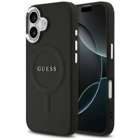 GUESS case for IPHONE 17 compatible with MagSafe GUHMP17SPSAREGSK (PU W/ Classic Logo) black