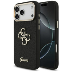 GUESS case for IPHONE 17 Pro Max GUHCP17XHG4SGCK (Fixed Glitter Big 4G Metal Frame) black