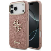 GUESS case for IPHONE 17 Pro Max GUHCP17XHG4SGCP (Fixed Glitter Big 4G Metal Frame) pink