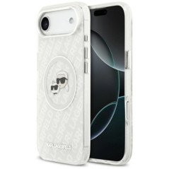 KARL LAGERFELD case for IPHONE 17 Air compatible with MagSafe KLHMP17MHMKBKCHOG (IML Glitter K&C Heads Logo) gray