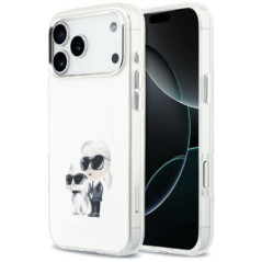 KARL LAGERFELD case for IPHONE 17 Pro Max compatible with MagSafe KLHMP17XHMKCAQOH (IML Aquarelle K&C & Logo) white