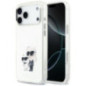KARL LAGERFELD case for IPHONE 17 Pro Max compatible with MagSafe KLHMP17XHMKCAQOH (IML Aquarelle K&C & Logo) white
