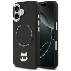 KARL LAGERFELD case for IPHONE 17 compatible with MagSafe KLHMP17SPSMLRCHK (PU Choupette Pin) black