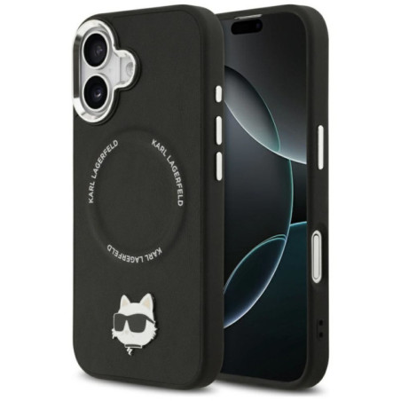 KARL LAGERFELD case for IPHONE 17 compatible with MagSafe KLHMP17SPSMLRCHK (PU Choupette Pin) black