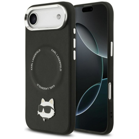 KARL LAGERFELD case for IPHONE 17 Air compatible with MagSafe KLHMP17MPSMLRCHK (PU Choupette Pin) black
