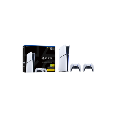 Sony PlayStation 5 Slim Digital Edition 1TB  with 2 Dualsense Controller - White