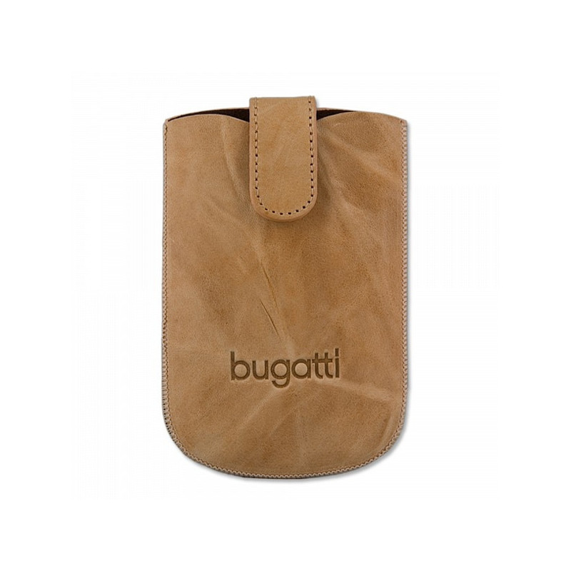 BUGATTI SlimCase Leder Unique sand/beige L mit EasyOut Technik (7,8 cm x 12,0 cm)