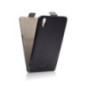 Ledertasche FLIP SLIMLINE FLEXI SERIES schwarz für Sony Xperia T3| Xperia Style|