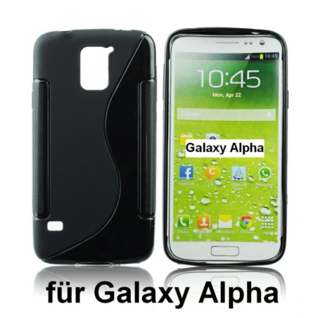 BackCase Wave schwarz für Samsung G850F Galaxy Alpha