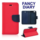 FLIP BOOK CASE FANCY DIARY rot/dunkelblau für Sony Xperia Z5|