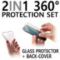 PROUD'S 360-Grad PROTECTION SET inkl. Display-Glas und Backcover für Sony Xperia E5|