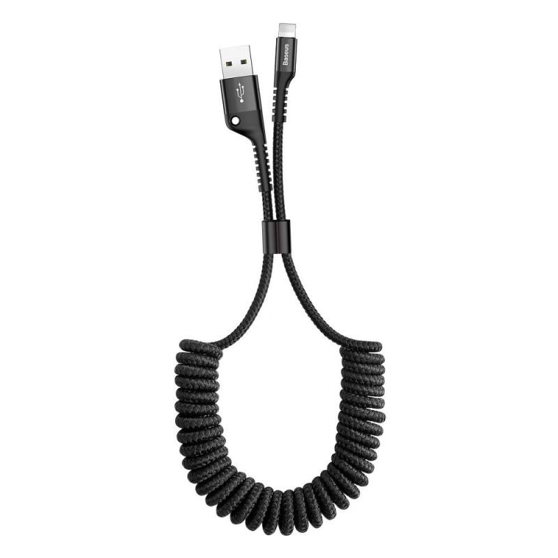 Datenkabel USB-A / Lightning 100cm BASEUS Spiral-Datenkabel mit Textilummantelung (2A)